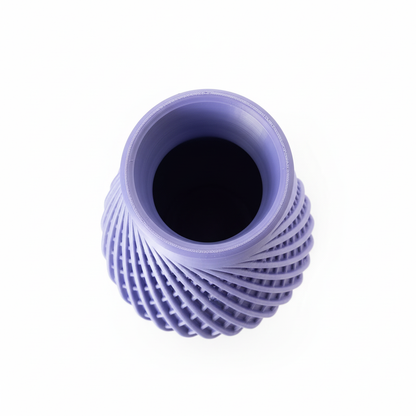 Purple lattice vase - top view