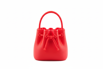 Red bag front view with white background